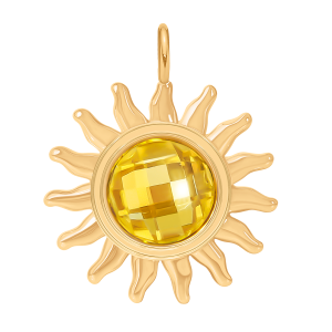 Zawieszka wisząca Soleil 2,2 cm, pozłacana