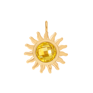 Zawieszka wisząca Soleil 1,2 cm, pozłacana
