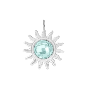 Zawieszka wisząca Soleil 1,2 cm, posrebrzana