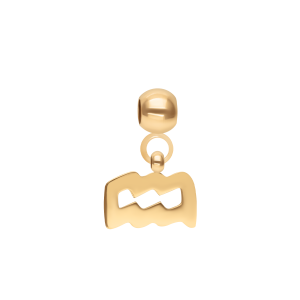 Zawieszka Charming znak zodiaku Wodnik pozłacany