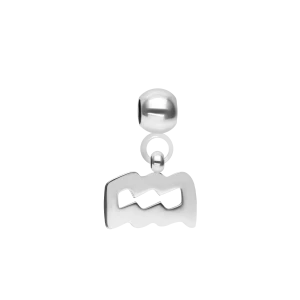Zawieszka Charming znak zodiaku Wodnik posrebrzany