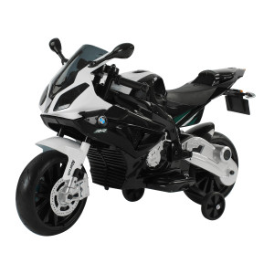 Homcom Motoreta Electrica BMW RR pentru Copii 12V, Negru si Alb