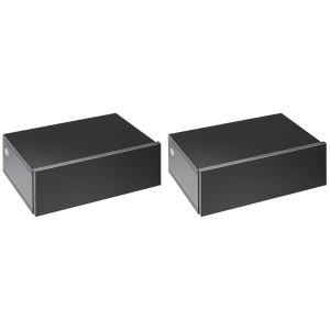 Homcom Set 2 Comodini Sospesi Moderni in Legno per Camera da Letto, 40x30x15cm, Nero Aosom