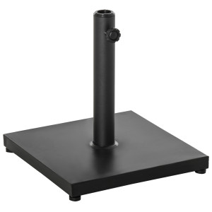 Outsunny Base per Ombrellone 13kg in Cemento con Finitura Lucida, 40x40x43cm, Nero Aosom