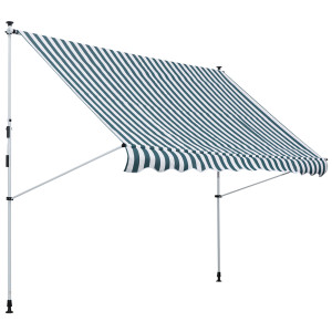 Outsunny Tende da sole per esterno 3x1.5m, Tenda per balcone a Bracci con Manovella in Metallo e Parasole in Poliestere, Verde   Aosom Italy