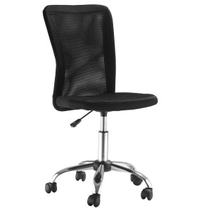 Vinsetto Sedia da Ufficio Ergonomica Girevole, Altezza Regolabile, 5 Ruote, Schienale curvato e Traspirante, Nero, 43x46x100cm   Aosom Italy