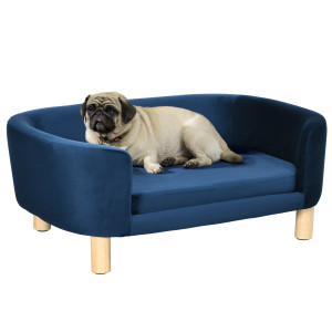 Pawhut Cuccia per Cani da Interni con Cuscino sfoderabile,Divano lettino per Gatti di Taglia Piccola e Media Max. 22.5kg,55x86x33cm Aosom