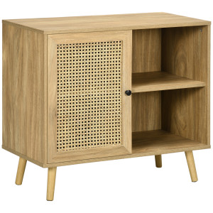 Homcom Credenza in rattan intrecciato effetto legno - dim. 80L x 39l x 70H cm