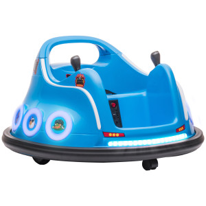 Aiyaplay Autoscooter per bambini, rotazione a 360°, per 3-5 anni, con telecomando, musica, Blu