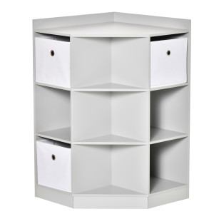 Homcom Scaffale per Bambini a 3 Cassetti in Tessuto non Tessuto e MDF, Grigio   Aosom Italy