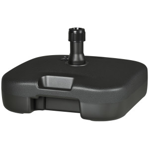 Outsunny Base per Ombrellone Riempibile con Acqua e Sabbia, Carico Massimo 30kg ,HDPE, 46x45x26 cm Nero  Aosom