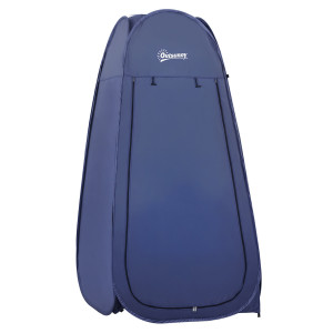 Outsunny Tenda da Doccia Pop Up Impermeabile in Poliestere e Plastica, 100x100x185 cm, Blu Navy