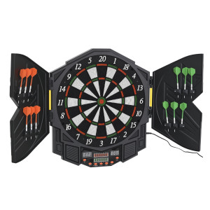 Outsunny Bersaglio Elettronico Digitale con 12 Dardi 8 Giocatori 27 giochi 216 Varianti Suono Aosom