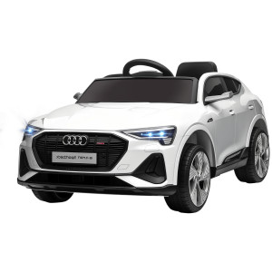 Homcom Auto Elettrica per Bambini 12V con Telecomando e Luci Colorate per Età 3-5 Anni Velocità Fino a 8km/h Bianco   Aosom Italy