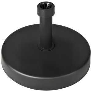 Outsunny Base per Ombrellone da Giardino in Plastica PP Nero, Fino a 18kg, Ø45x33 cm, Robusta e Elegante Aosom