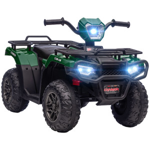 Homcom Quad per Bambini 3-6 Anni con 3 Luci LED, Velocità max 4km/h e 50 Minuti max di Carica, 88x45x50 cm Aosom
