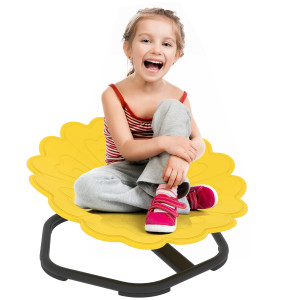 Aiyaplay Sedia girevole sensoriale per bambini, sedile girevole per l'allenamento dell'equilibrio e della coordinazione, giallo   Aosom Italy