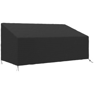 Outsunny Copertura per Panca da Giardino da 3-4 Posti in Tessuto Oxford 600D con Rivestimento Impermeabile per Terrazza 218x111x63/101 cm   Aosom