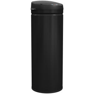 Homcom Bidone con Sensore da 50 Litri con Funzione Soft-Close, Bidone per rifiuti senza contatto in acciaio inossidabile per una cucina igienica