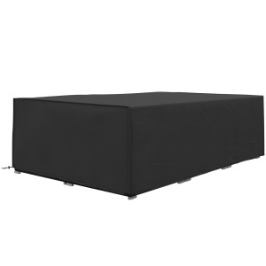 Outsunny Copertura per mobili da giardino in tessuto Oxford impermeabile anti-UV, 222 x 155 x 67 cm, Nero   Aosom Italy