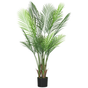 Homcom Pianta artificiale da interno alta 120 cm, con vaso in plastica, Verde   Aosom Italy