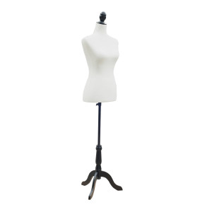 Homcom Manichino da Sarta in Schiuma, Legno e Metallo, 38x38x168 cm, Bianco   Aosom Italy