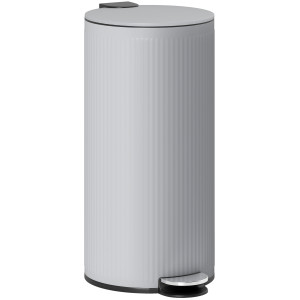 Homcom Bidone da Cucina da 30L, a Pedale con Secchio Interno, Coperchio a Chiusura Soft, 36x30x60,5cm, Grigio   Aosom Italy