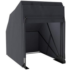 Outsunny Riparo per moto esterno in tessuto Oxford, con 2 finestre, 345 x 135 x 191 cm, Nero   Aosom Italy