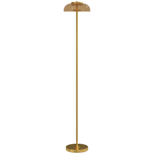 Homcom Lampada da terra LED 3000K con interruttore a pedale, ottone, 25 x 25 x 134 cm   Aosom Italy