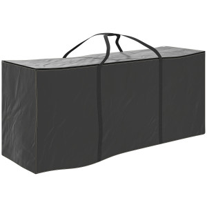 Outsunny Borsa Portaoggetti da 720L con 2 Cerniere e Maniglie, in Tessuto Oxford 600D, 175x55x75 cm, Nero   Aosom Italy