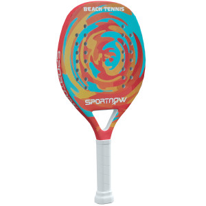 Sportnow Racchetta Beach Tennis in Fibra di Carbonio con Impugnatura Antiscivolo e Borsa di Trasporto, Giallo