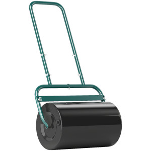 Outsunny Rullo per prato maneggevole, rullo pratico per prato, rullo per erba, rullo da giardino, flessibile, acciaio, 58L x 32,5B x 113H cm, Verde