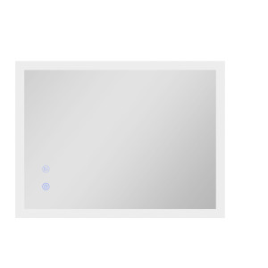 Kleankin Specchio Bagno con Luci LED Regolabili, Controllo Touch e Antiappannamento, 70x50 cm