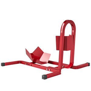 Homcom Blocca Ruota Moto Regolabile su 3 Livelli da 250 kg max in Metallo, 60x55x43 cm, Rosso   Aosom Italy