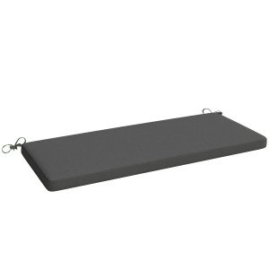 Outsunny Cuscino per panca da giardino per 2 posti per esterno con fodera rimovibile UPF 30+ impermeabile 110x46x6,5 cm Grigio scuro   Aosom Italy