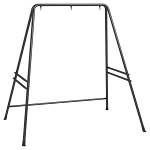 Outsunny Supporto per Amaca e Poltrona a Uovo in Acciaio con Gambe ad A e Agganci Singoli e Doppi, 178x143x180 cm, Nero   Aosom Italy