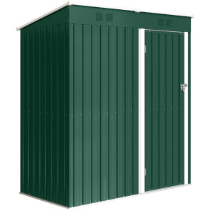 Outsunny Capanno da Giardino Esterno 1,37 m² 163x90x179 cm con Porta con Chiusura e Feritoie di Ventilazione Verde   Aosom Italy