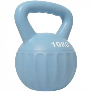 Sportnow Kettlebell palla 6 kg - Pesa riempita di sabbia per principianti, allenamento forza a casa 21 x 21 x 27 cm Blu   Aosom Italy