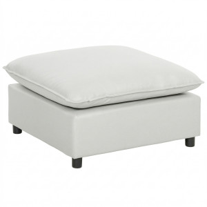 Homcom Poggiapiedi salotto quadrato, ottomano con piedi in plastica, pouf salotto per camera da letto, ingresso, 75x75x40 cm, grigio   Aosom Italy