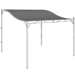 Outsunny Telo di ricambio per pergola, telo parasole per copertura da terrazza, telo di ricambio per gazebo 3 x 3 m 298x293 cm grigio scuro   Aosom
