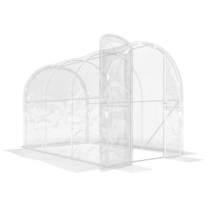 Outsunny Serra da giardino a tunnel 3 x 2 x 2 m 6 m² con porta a cerniera telo in PE 150 g/m² per ortaggi piante fiori   Aosom Italy