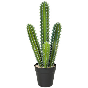 Homcom Pianta artificiale Cactus 53 cm pianta artificiale in vaso per casa, ufficio   Aosom Italy