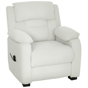 Homcom Poltrona Relax Elettrica, Poltrona Reclinabile con Porta USB, Poggiapiedi, Tasche Laterali e Telecomando, 86x90x103 cm, Crema   Aosom Italy