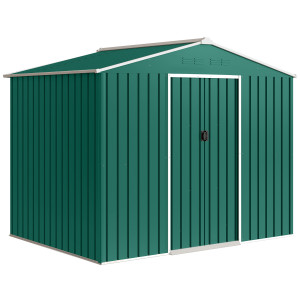 Outsunny Capanno da Giardino Esterno 3,6 m² 236x171x191 cm con Porte Scorrevoli e Bocchette di Ventilazione Verde   Aosom Italy