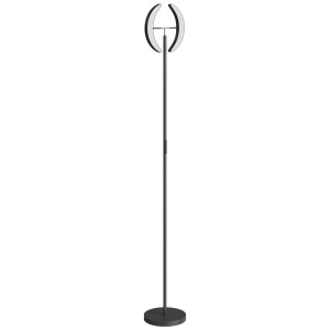 Homcom Lampada dimmerabile rotabile da terra con opzioni di illuminazione multicolore, 30x30x 88 cm, Nero   Aosom Italy
