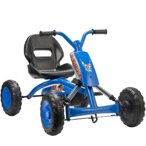 Aiyaplay Kart a pedali Go-Kart con ruote in PP telaio in acciaio carico 30 kg per bambini e bambine da 2-5 anni Blu   Aosom Italy