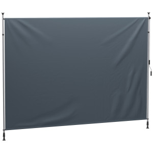 Outsunny Tenda a morsa con manovella regolabile in altezza, tenda a bracci senza forare 350 cm, Grigio scuro   Aosom Italy