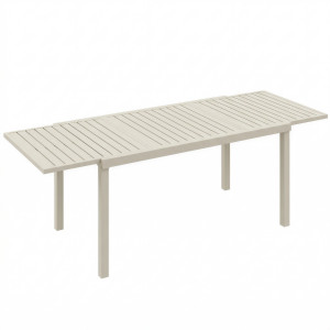Outsunny Tavolo da Giardino Allungabile per 6-8 Persone, in Alluminio con Piano a Doghe, Bianco   Aosom Italy