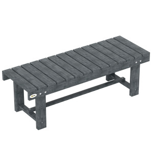 Outsunny Panchina da Giardino a 2 Posti Impermeabile in Legno di Abete, 110x38x35 cm, Grigio   Aosom Italy