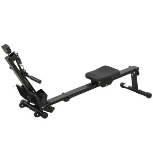Sportnow Vogatore Pieghevole con Monitor LCD e Sedile Imbottito, Resistenza a Elastico, Capacità 150 kg   Aosom Italy